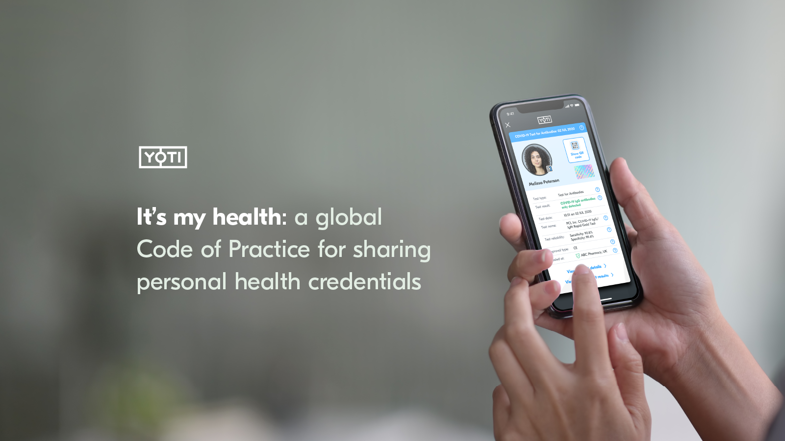 it's my health: a global code of practice for sharing persoanl health credentials