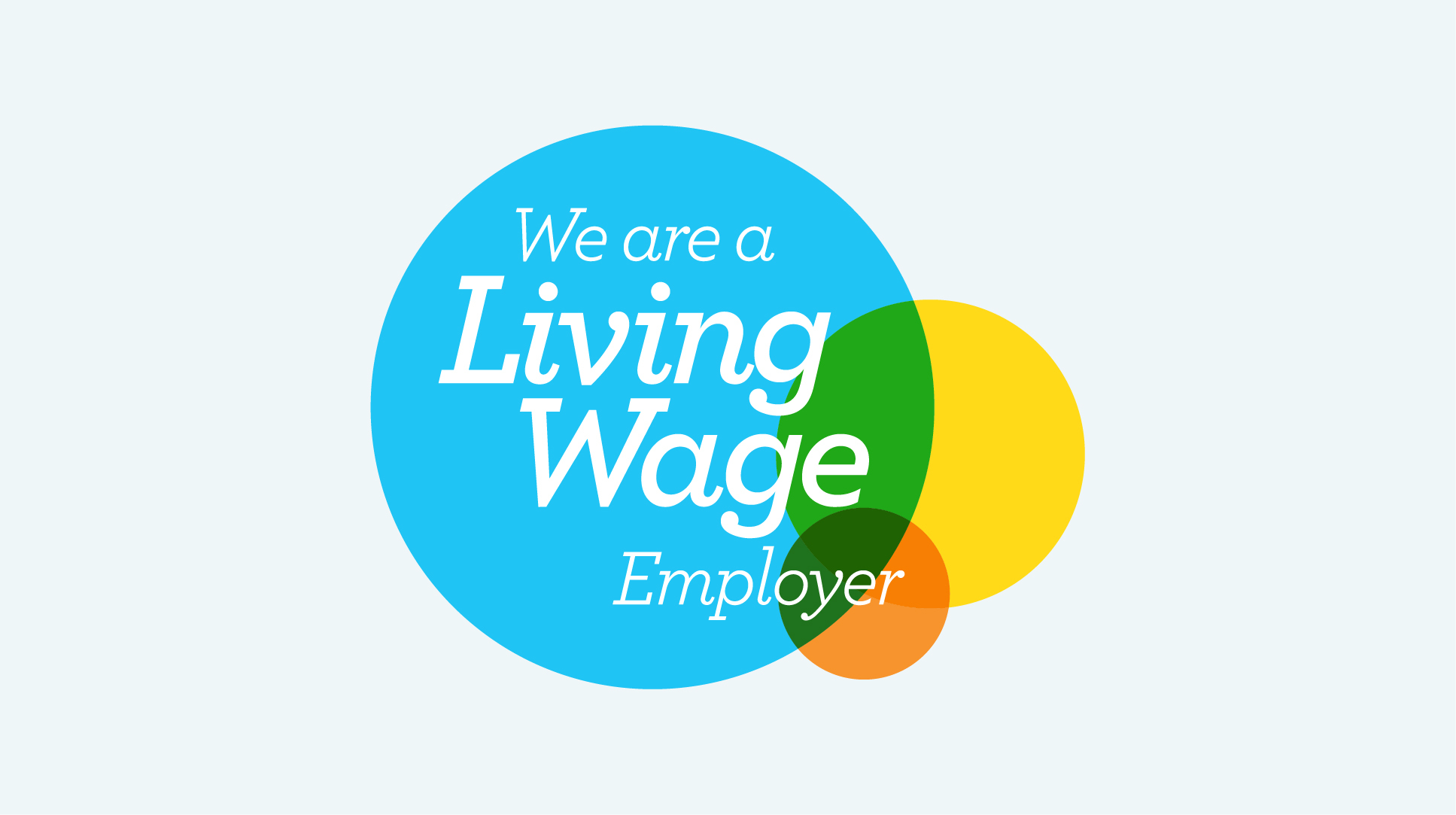 "We are a living wage employer" logo Digital badge