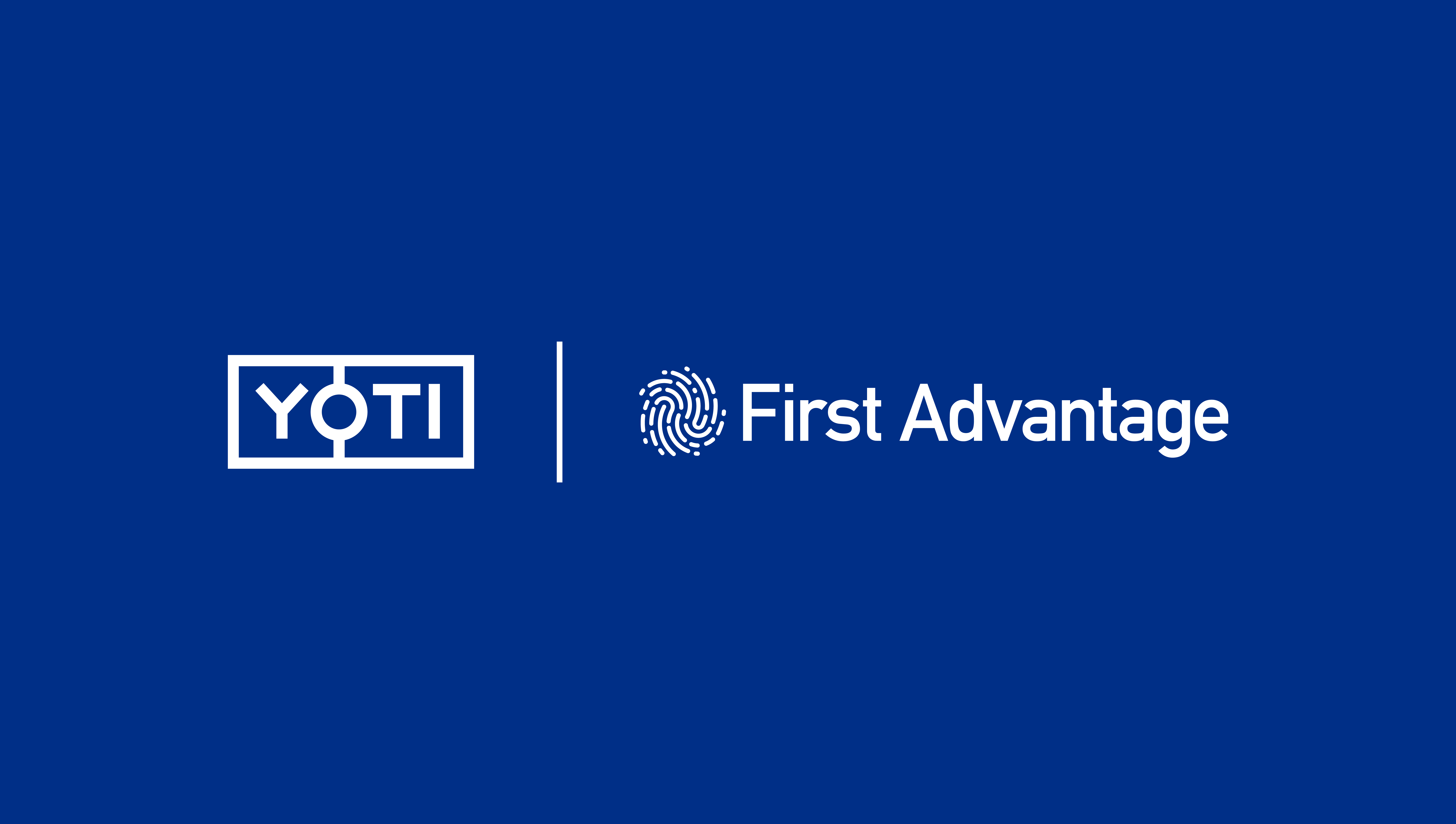 First Advantage Delivers Digital Identity Services through Yoti Partnership Yoti and FirstAdvantage logos presented together