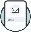 email address on phone illustration
