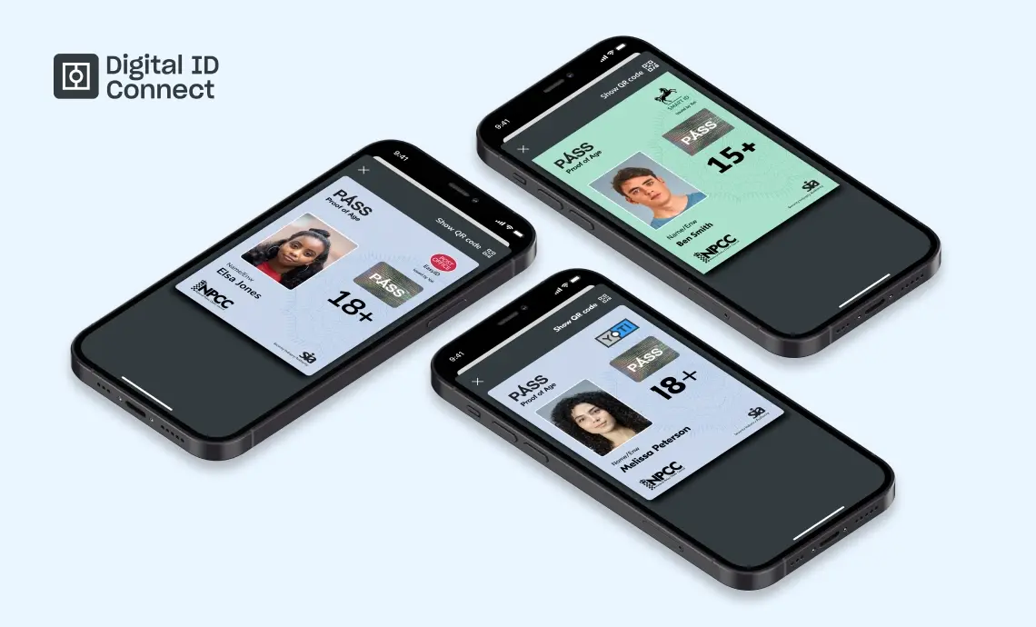 Digital ID connect Showable digital PASS cards