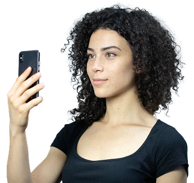 Image of woman doing face capture