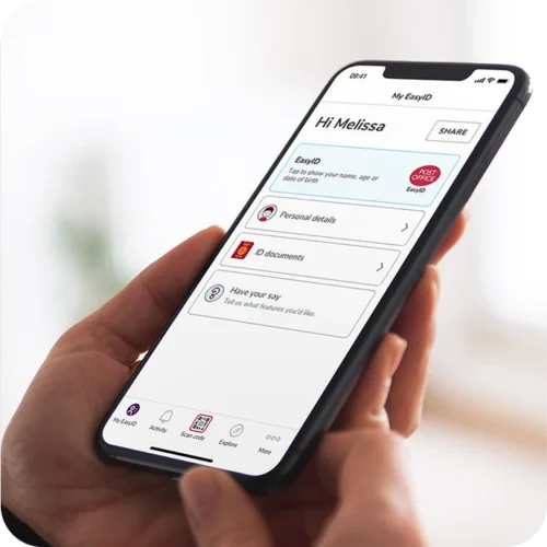 EasyID app home screen