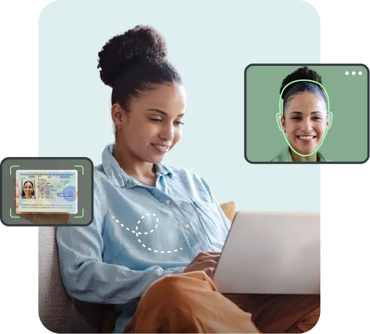 user using their ID document and a selfie to verify their identity