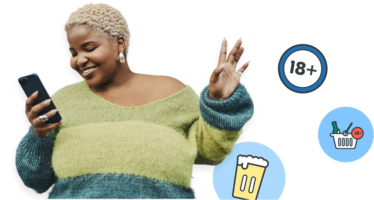 Lady looking at her phone