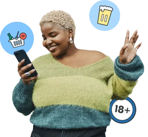 Lady looking at her phone