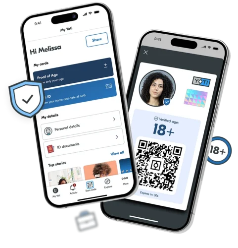 Home screen of Yoti App