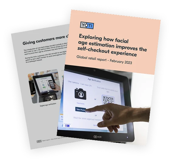 Cover image of facial age estimation at self-checkout report